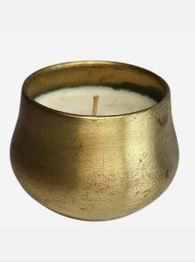Anthropologie Bougie Parfumée Gold Metal Candle Unburned